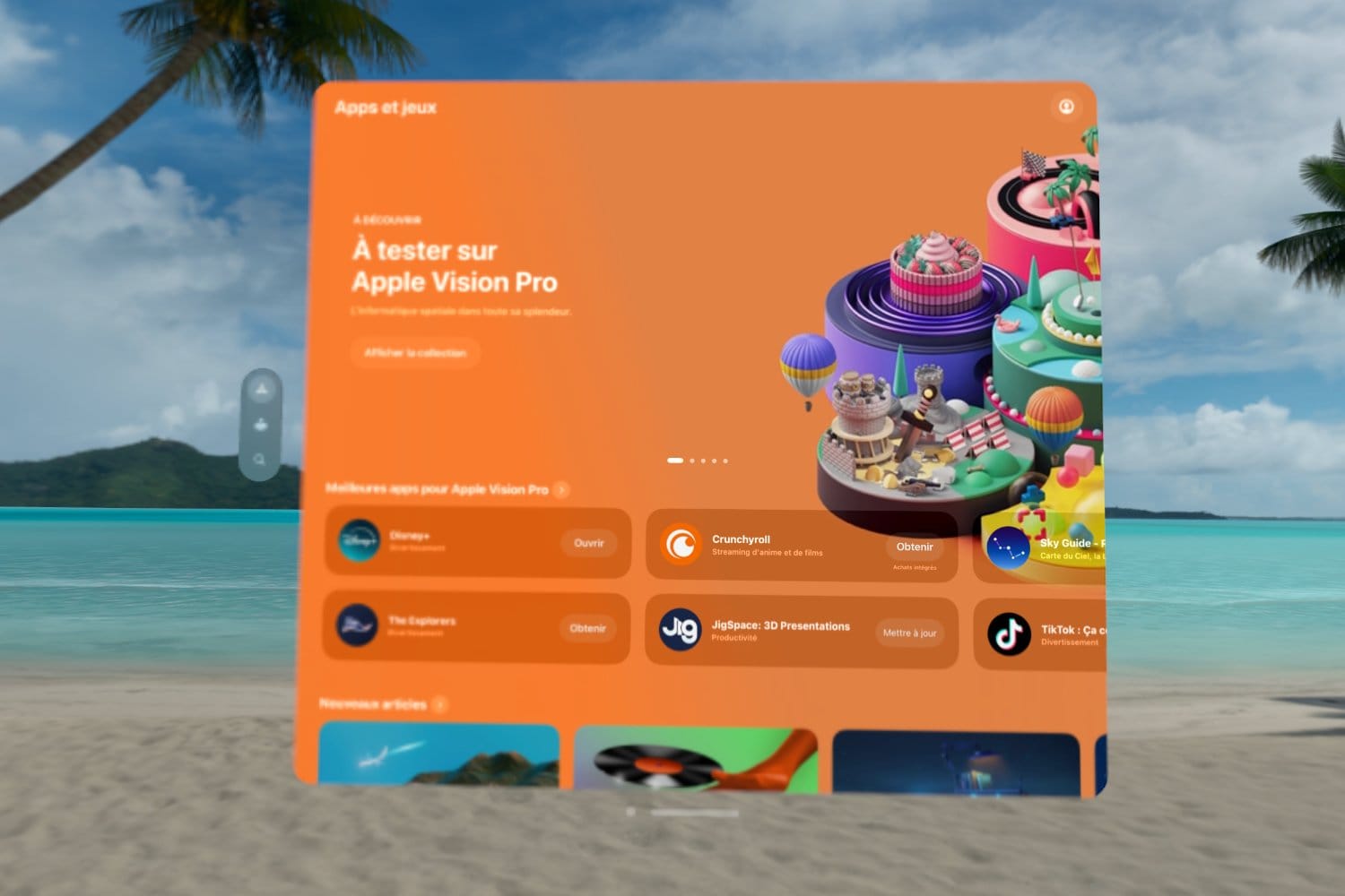 L’App Store du Vision Pro est un désert App Store vision pro france