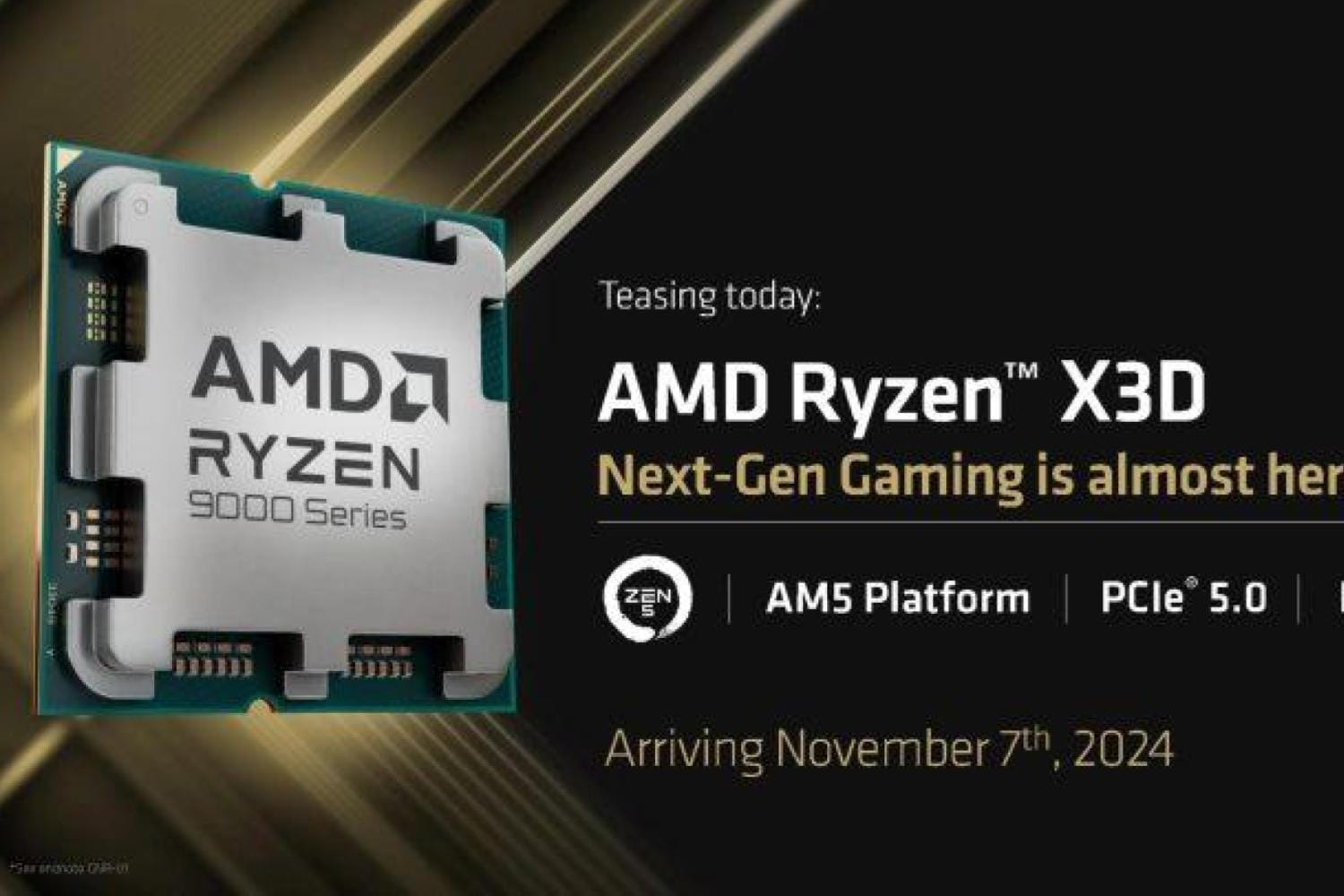 Les Ryzen 9000 X3D d'AMD arrivent au mois de novembre Ryzen 9000 X3D