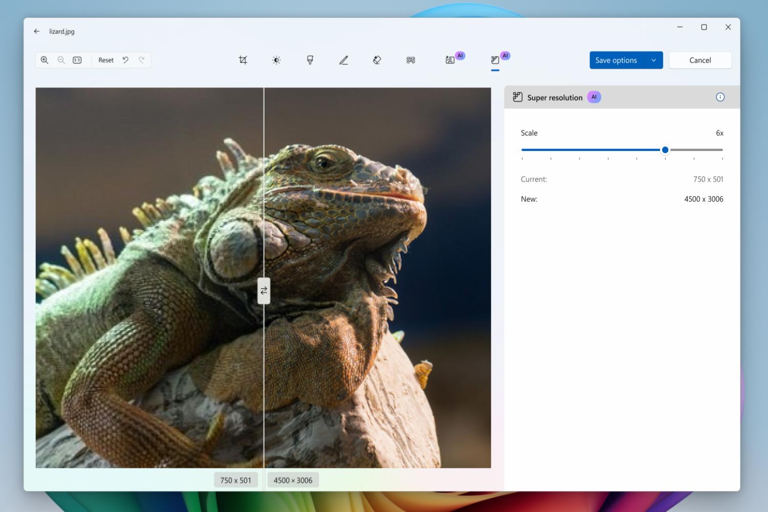 L'application Photo peut désormais améliorer vos images microsoft super resolution