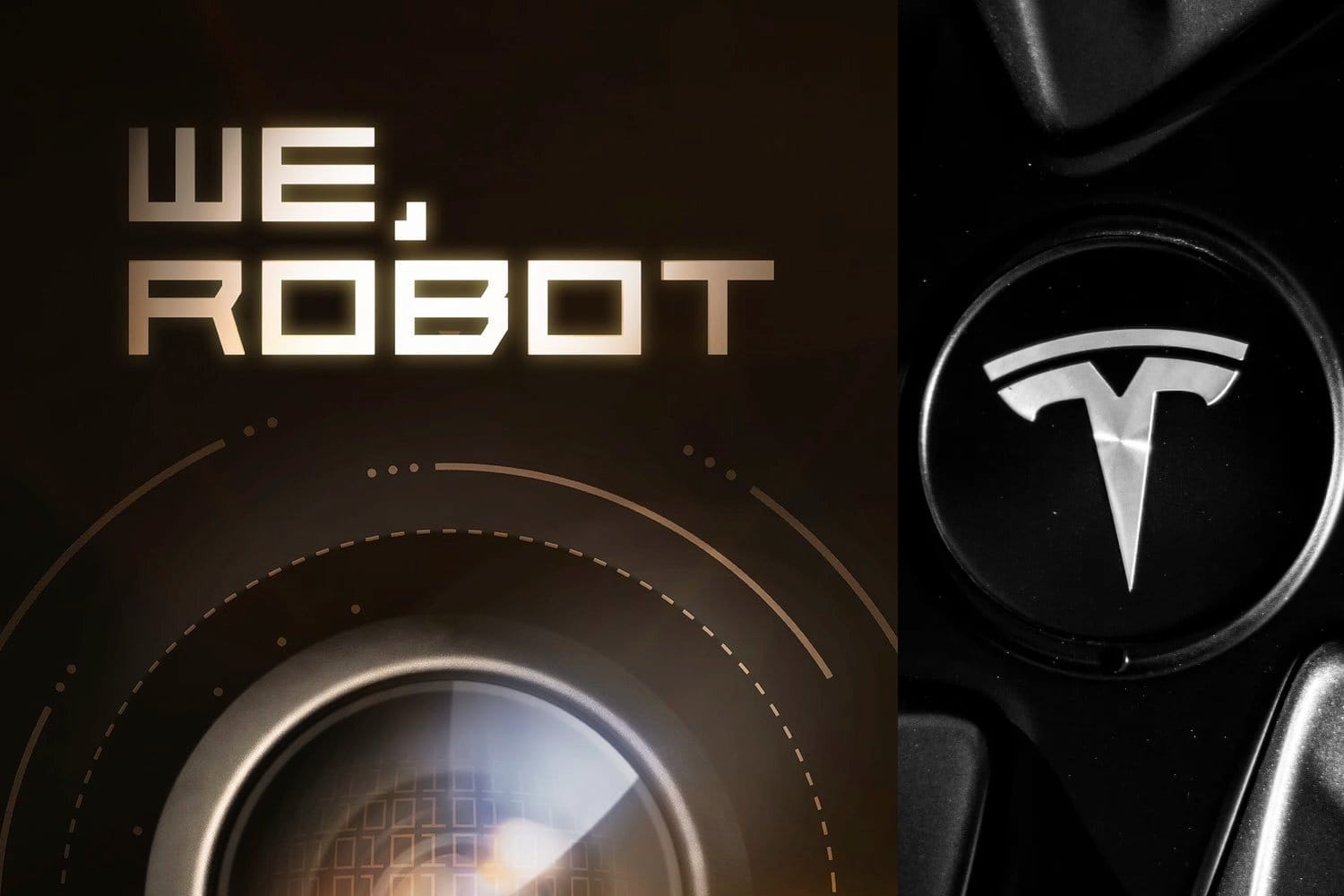 Suivez la présentation de la voiture autonome d'Elon Musk tesla robotaxi affiche evenement