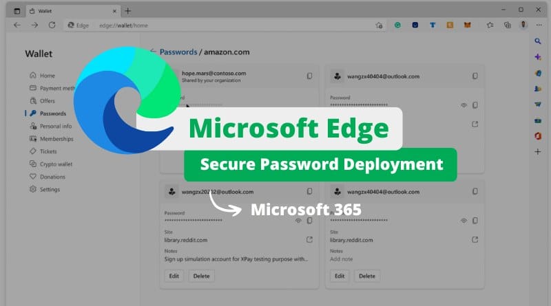 vous pouvez déployer des mots de passe dans Edge Microsoft Edge Secure Password Deployment 1