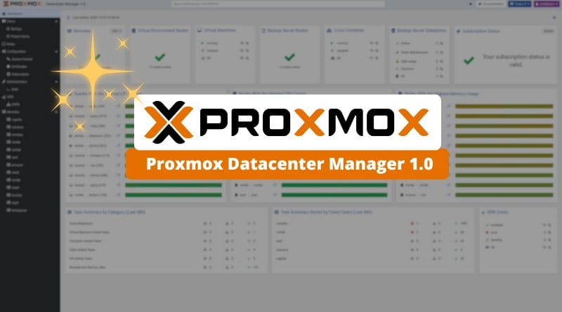 Proxmox Datacenter Manager 1.0 est disponible Cest quoi