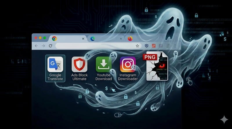 Campagne GhostPoster Navigateurs Chrome Edge