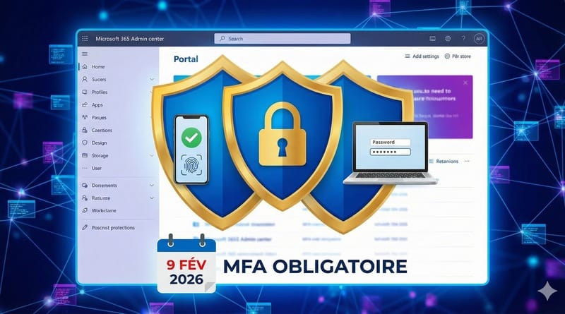 Microsoft 365 MFA obligatoire centre admin fevrier 2026