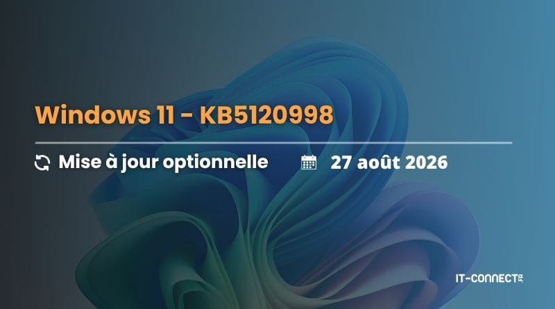 Windows 11 KB5120998 recapitulatif